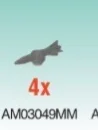 Weapon Rocket with bottom side stud in Gray, Dark (Metallic)