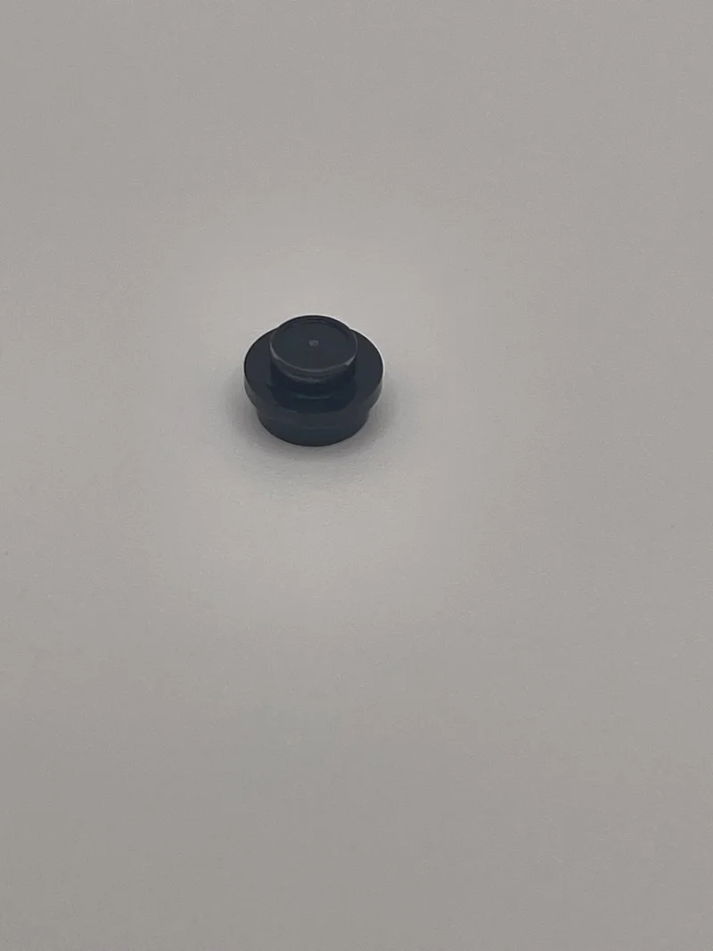Plate Round 1 x 1 with Solid Stud in Black