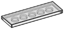 Tile 2 x 6 in Clear (Translucent)