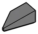 Wedge Slope 25 1 x 2 corner, right in Gray, Dark (Flake)