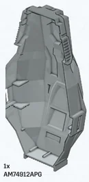 Container: Halo Odst Drop Pod - Back Side in Gray, Steel