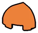 Slope brick 1 x 1 corner round in Orange, Bright