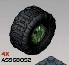 Wheel UNSC Warthog - Green in Multicolored