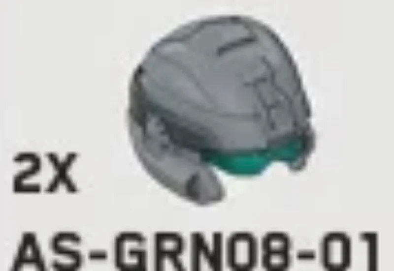 Minifig Headgear: UNSC Marine Helmet - Light Gray (Infinite Style) for Small Peg