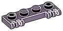Hinge plate 1 x 4 with 2 pairs of 3 fingers