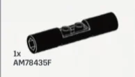 Connector 6L Pin Hole on each end 2 studs in center in Black