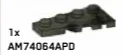 Wedge Plate 2 x 4 - Left in Green, Jungle (Camo)