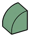 Slope Brick 1 x 1 with half-curved top