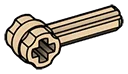 Connector 2L Axle w/ Axle hole on head in Sand, Dark