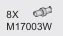 Connector: pin, small in Clear (Translucent)