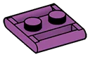 Plate 1 x 2 with handles in Magenta, Rich