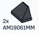 Slope brick 45 2 x 1 double / 60 in Gray, Dark (Metallic)