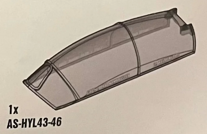 Skystriker Windscreen w/ Printed Detail in Clear, Smoky (Translucent)