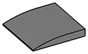 Slope plate 3 x 3 with rounded slope in Gray, Dark (Flake)
