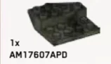 Slope brick 45 2 x 4 inverse skewed forward, right in Green, Jungle (Camo)