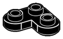 Plate Round 2 x 2 Corner w/ Rounded Corners in Black