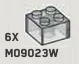 Brick 2 x 2 in Clear (Translucent)