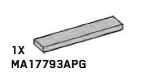 Tile 1 x 5 in Gray, Steel