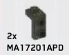 Bracket 1 x 1 - 1 x 2 with studs in Green, Jungle (Camo)