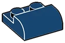 Slope Plate 2 x 1 x 2 Half-Curved Top in Blue, Midnight