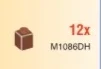 Brick 1 x 1 in Brown