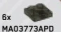 Plate 2 x 2 in Green, Jungle (Camo)