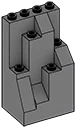 4 x 3 x 6 rock face in Gray, Dark (Flake)