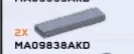 Tile 1 x 4 in Gray, Light Camo (Metallic)