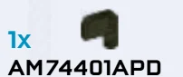 Vehicle: Side-View Mirror on Small Pin, Left in Green, Jungle (Camo)