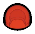 Tile 1 x 1 round dome, tall in Red (Translucent)