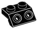 Bracket 1 x 2 - 1 x 2 sloped with studs in Black