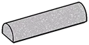 Brick 1 x 4 with curved top in Gray, Steel