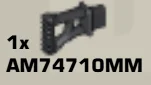 Weapon Part: Type 03, Rifle Wire Buttstock in Black (Metallic)