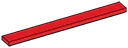 Tile 1 x 10 in Red, Flame