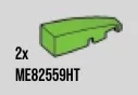 Wedge Slope 1 x 3, Taper Right in Green, Soft Grass