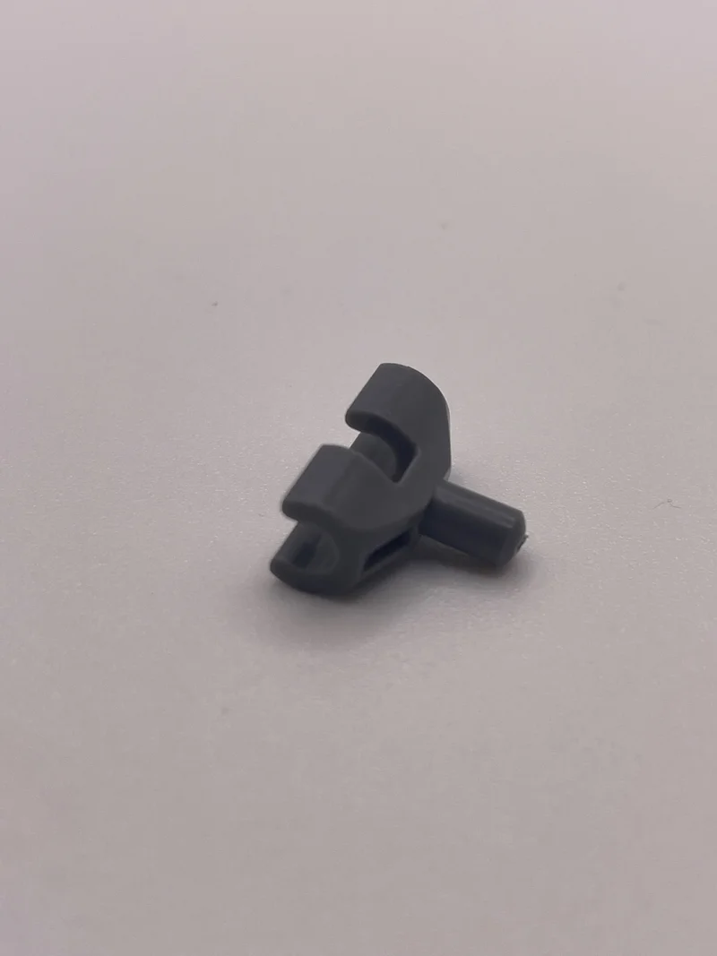 Connector: pin with double clip in Gray, Dark (Flake)