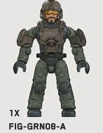 UNSC Marine w/ Shoulder Armor - (Infinite, White Male, Grey Beard)