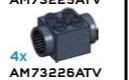 Lock joint 2 x 2 brick, female:female in Blue, Smoke (Flake)