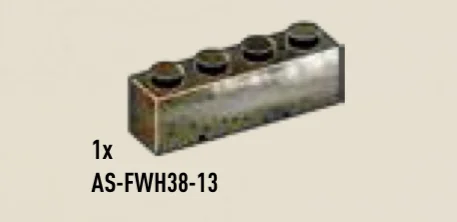 Brick 1 x 4 w/ Printed Detail (Fighter Strike) in Multicolored