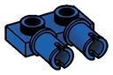 Connector: 1 x 2 plate with two pins in Blue