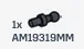 Connector: pin with ball joint, small in Gray, Dark (Metallic)