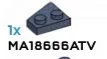 Wedge Plate 2 x 2 without right corner in Blue, Smoke (Flake)