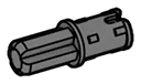 Connector: pin with axle in Gray, Dark (Flake)