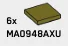 Tile 2 x 2 in Green, Olive Drab (Infinite Green) (Metallic)