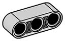 Connector: Liftarm Thick 1 x 3 in Gray, Dull