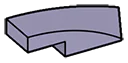 Slope brick 33 1 x 3 curved slope, skewed right
