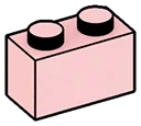 Brick 1 x 2 in Pink, Pale