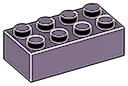 Brick 2 x 4 in Purple, Dark