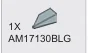 Wedge Slope 25 1 x 2 corner, right in Gray, Dull