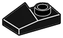 Slope plate 1 x 2 left in Grey, Charcoal